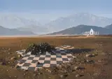 Keith Alexander, Checkerboard, oil on canvas