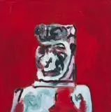 Robert Hodgins, Head, oil on canvas