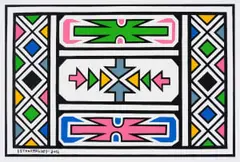 Esther Mahlangu, Untitled 2014, silkscreen print on Somerset Velvet 330gsm paper with varnish