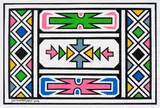 Esther Mahlangu, Untitled 2014, silkscreen print on Somerset Velvet 330gsm paper with varnish