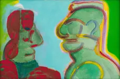 Robert Hodgins, Mother and Son, oil on canvas