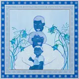 Fadekemi Ogunsanya, My Love My Sweet Tenderness, oil on canvas within an acrylic painted laser-cut plywood frame