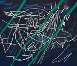 Jan-Henri Booyens, A.D.D.idas, 2013, oil and spray paint on canvas
