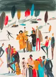 Kirsten Sims, Too Much Information, 2017, mixed media on board