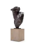 Dylan Lewis, Cheetah Bust, Maquette (S196), bronze with a brown patina, on a granite base