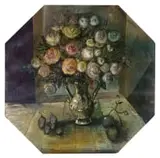 Christo Coetzee, Flowerpiece, oil on board