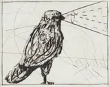 William Kentridge, Horus, 2006, drypoint on Hahnemühle Warm White paper