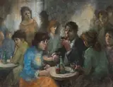 Alexander Rose-Innes, The Pub, pastel on paper