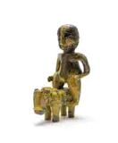 Shirley Fintz, Warrior II, The Healers Series, painted and glazed stoneware