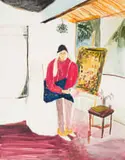 Kirsten Sims, Thirty Two, 2019, mixed media on board