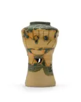 John Leask Nowers, Vessel with abstract motifs, painted and glazed ceramic