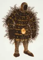 Walter Oltmann, Bristle Suit III, ink and bleach on paper