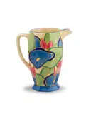Clarice Cliff, Bizarre Athens jug with 'Blue Chintz' pattern, ceramic