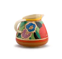 Clarice Cliff, Fantasque Bizarre 'Gardenia' pattern jug, ceramic