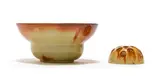 Linn Ware & Ceramic Studio, Flared broad collar bowl and rose