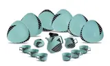 Rosenthal Flash coffee set with 'Frisco' pattern by Dorothy Hafner and Rosenthal GmbH, 1984, ceramic, offered Sep 2024
