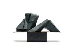 Stefan Antoni, Beyond, bronze, on a bronze and wooden base