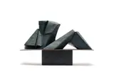 Stefan Antoni, Beyond, bronze, on a bronze and wooden base