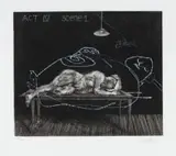 William Kentridge, Ubu Tells the Truth, Act IV Scene I, etching on paper