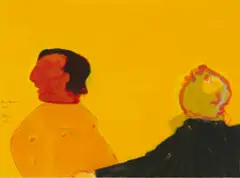 Robert Hodgins, In a Mexican Court, monotype print on paper