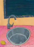 Nabeeha Mohamed, Tap and Basin, oil on paper