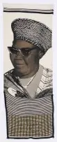 Steven Cohen, Nomsa, hand-coloured silkscreen on Transkei fabric, safety pins