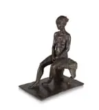 Egon Tanja, Seated Woman, bronze with a brown patina