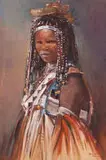 Lucy Mary Wiles, Sangoma, oil on canvas laid down on board