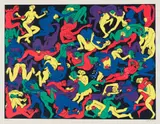 Last Orgy by Walter Battiss, screenprint on paper, sold Sep 2024