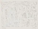 Walter Battiss, Orgy, 1972, lithograph on paper
