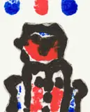 Robert Hodgins, Chairman, colour etching on paper