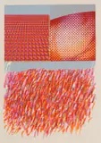 Helmut Starcke, Abstract in Pink, Orange and Blue, screenprint on paper