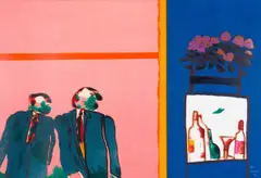 Robert Hodgins, Office Redecoration, screenprint on paper