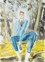 Michael Taylor, The burn victim, monotype print on paper