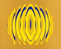 Aileen Lipkin, Yellow and Blue Abstract, colour lithograph on paper