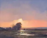 Ignatius Marx, Landscape with Trees at Sunset