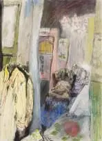 Linde Waber, Christopher Peter's Apartment, 2015, mixed media on paper
