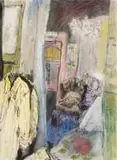 Linde Waber, Christopher Peter's Apartment, 2015, mixed media on paper
