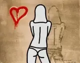 Richard Scott, Loving Myself, mixed media on paper