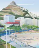 Simon Rhys Jones, Rocklands, acrylic on canvas