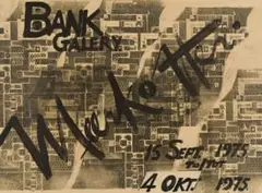 Dirk Meerkotter, Drawing for Exhibition Poster, mixed media and collage on paper laid down on board
