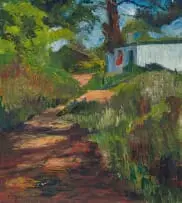 Florence Zerffi, Pathway, oil on canvas