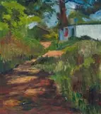Florence Zerffi, Pathway, oil on canvas
