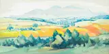 Aleksanders Klopcanovs, Landscape with Farmhouse, oil on canvas