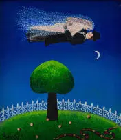 Ruby Lara, Adam and Eve II, acrylic on canvas board