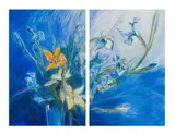 Louis Jansen van Vuuren, Flowers in a Vase, Diptych