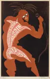 Cecil Skotnes, Shaka Kills the Mamba, The Assassination of Shaka Series, woodcut print on paper