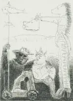 Braam Kruger, Om Kwart voor Twaalf, etching on paper