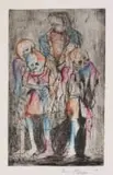 Eric Mbatha, Figures, mixed media on paper