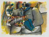 Théo Tobiasse, Les temps ont changé depuis le Mont Moriah (Times Have Changed Since Mount Moriah), lithograph on paper